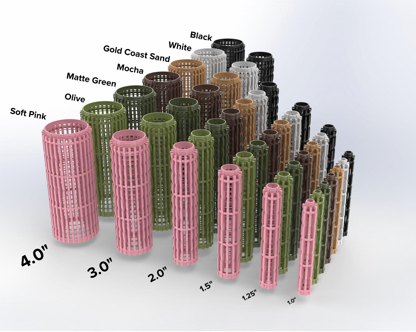 1.0″Φ/Mini Pro Series Designer Modular Moss Poles for Plants